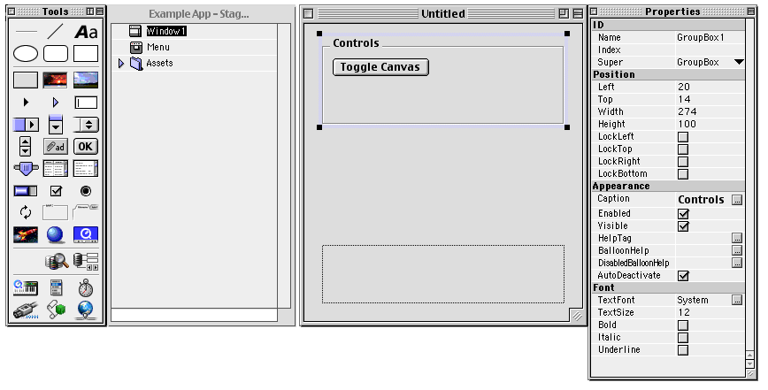 Adding controls to a window