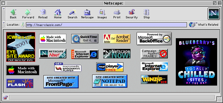 Web badges in Netscape Communicator